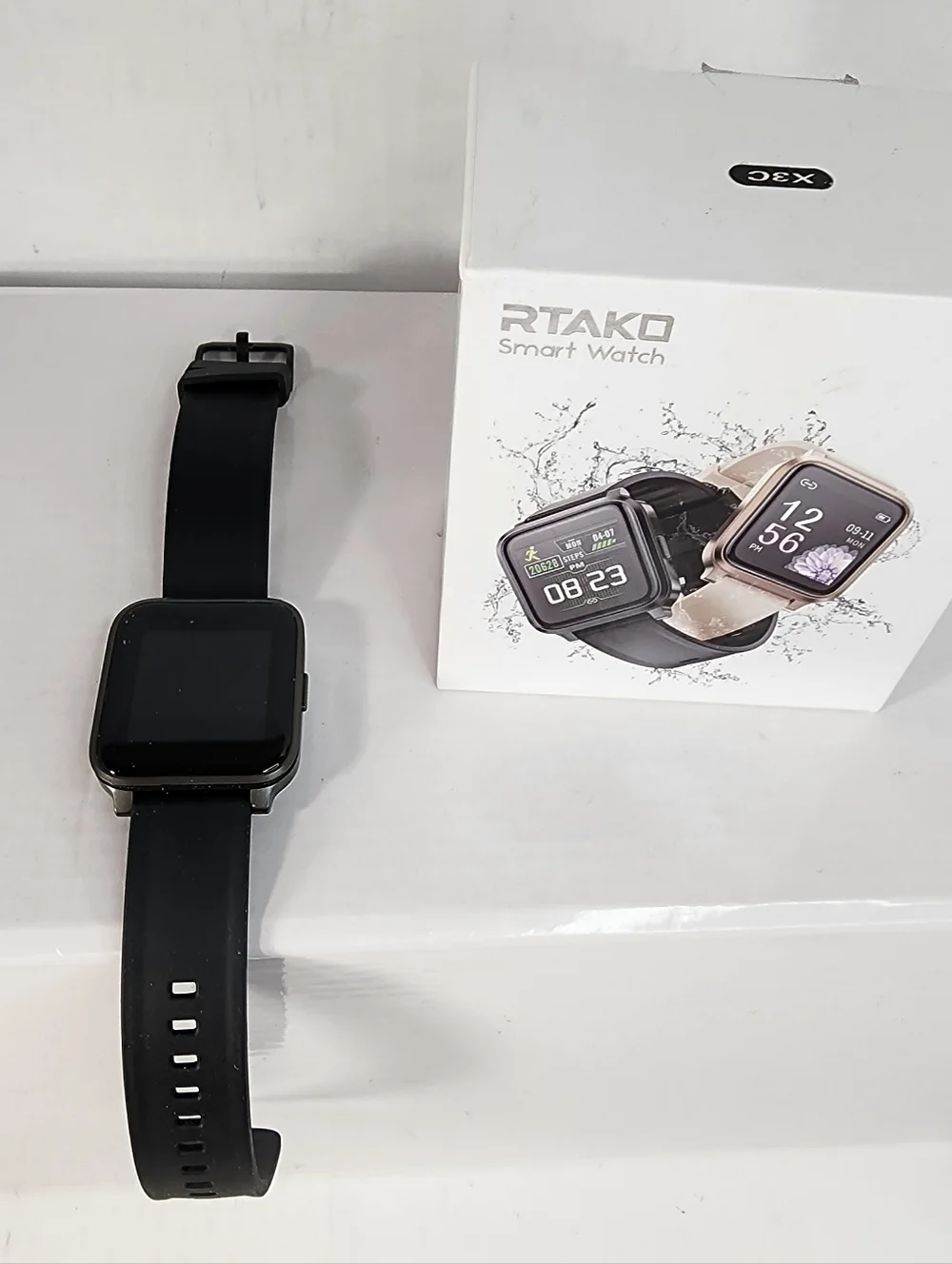 RTAKO Smart Watch, Black, X3C, Waterproof - (Tested)